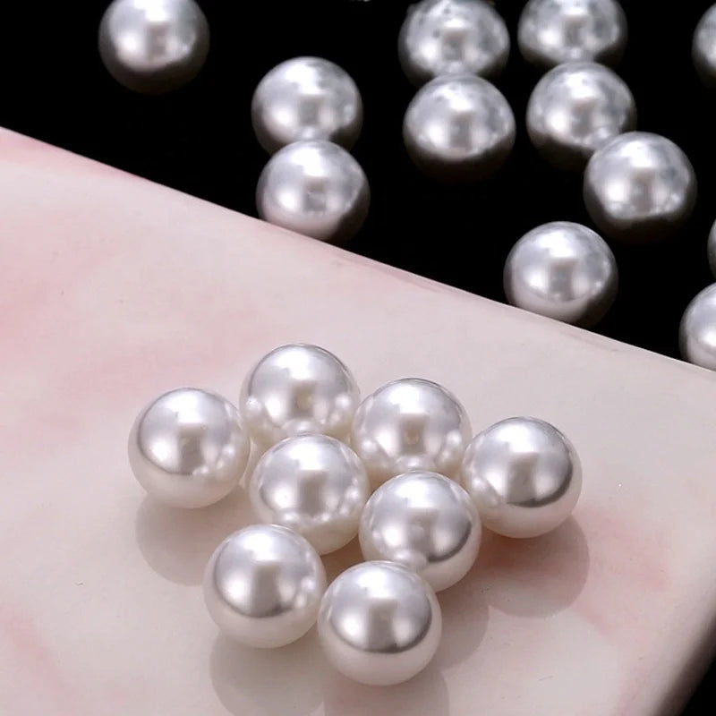 ABS Pearl High Brightness No Hole Half Hole 1000 Pieces a Package of Beaded Accessories DIY Material Anti Pearl
