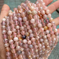 Natural Semi-Precious Round Smooth Cherry Blossom Agate Loose Beads for Jewelry Making
