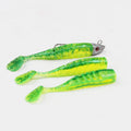 Selco 11cm PVC Soft Lures with Lead Jig Head for River Lake Stream Ocean Boat Fishing Catching Bass Species