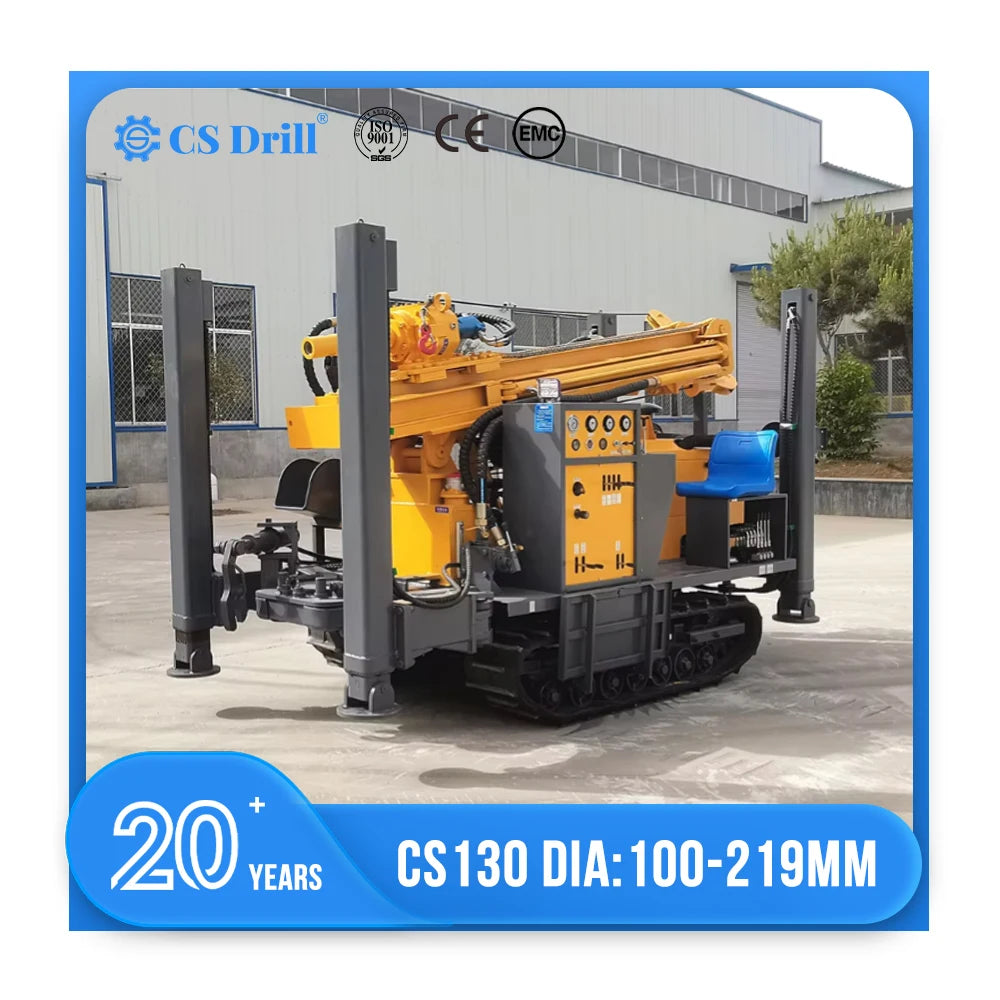 Rubber Crawler Water Well Drilling Rig Factory Price Portable Borehole Drilling Rig for Mining on Sale
