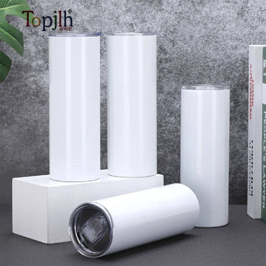 Topjlh Factory Price 20oz Sublimation Blanks Straight Tumblers Personalized Printed Logo Stainless Steel Good Coated Surface Cup