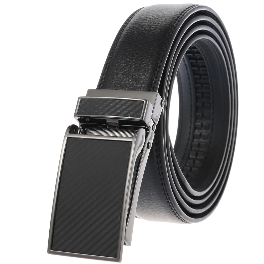 LY33-0863-1 Automatic Belts  Cow Hide Can Print logo Ratchet Belt 3.1cm