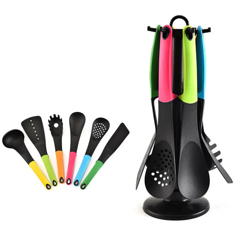 Colorful Handle Cooking Shovel Spoon Kitchenware Set Kitchen Small Tools That Do Not Stick to the Pot