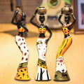 Nordic African Woman Resin Statue Handcrafted Tribal Sculpture for Home Decor Unique Cultural Gift for Ethnic Art Collectors