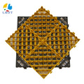 PP Garage Wear-Resistant Interlocking Floor Tile PP Washing Workshop Skid Drainage Plastic Tile 400mm*400mm*30mm