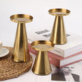 Iron Black Candle Holder Plate Shape Pillar Candle Holder