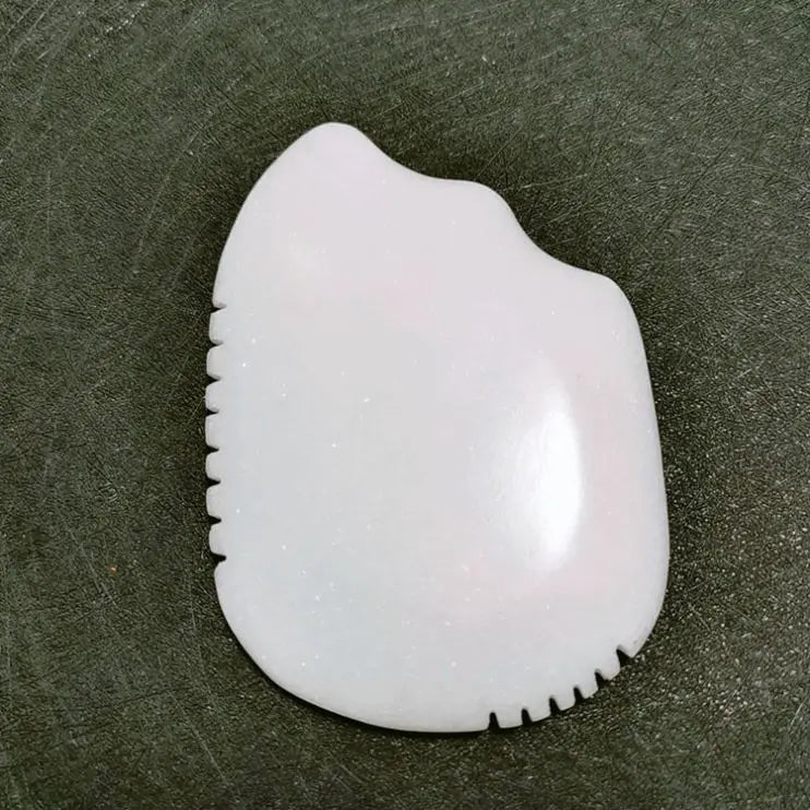 DIY Gems Hot Selling Private Label Custom Bian Stone Body Scraping Massage Tool Facial Natural Butterfly White Jade Jade Gua Sha