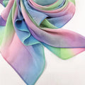 Fashion Colorful rainbow Polyester Non-Woven Hijab Scarf Arab Muslim Duai Ladies Tudung Breathable Skin-Friendly Good Quality MegaBDM