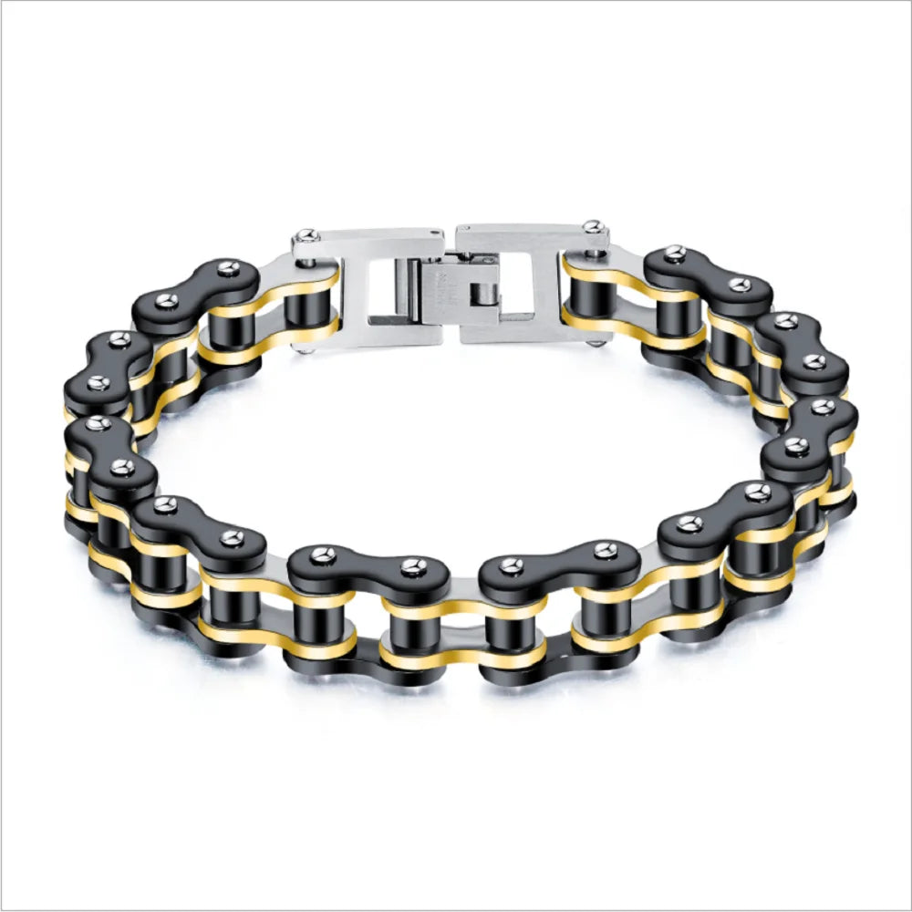 Wholesale Stainless Steel Bicycle Chain Bracelet Charm Retro Metal Bracelets Jewelry for Men