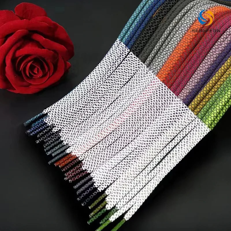 Custom Wholesale Reflective Shoelaces Reflective Shoe Lace Fat Shoes Laces Rope Laces
