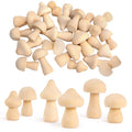 Blank Unfinished Wooden Mushroom 6 Sizes of Natural Wooden Mushrooms for Arts & Crafts Projects Decoration DIY Paint Color