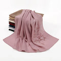 Wholesale Crystal Chain Stone Scarf Hijab for Women Malaysia Chiffon Hijab With Chain Diamond Glitter Rhinestone