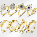Jewelry Rotating Spinning Fidget Rings Adjustable Fidget Anti Anxiety Ring
