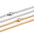 Stainless Steel Custom Size Rope Chains Necklace Circle Round Pearl Chain Necklace for Jewelry Making