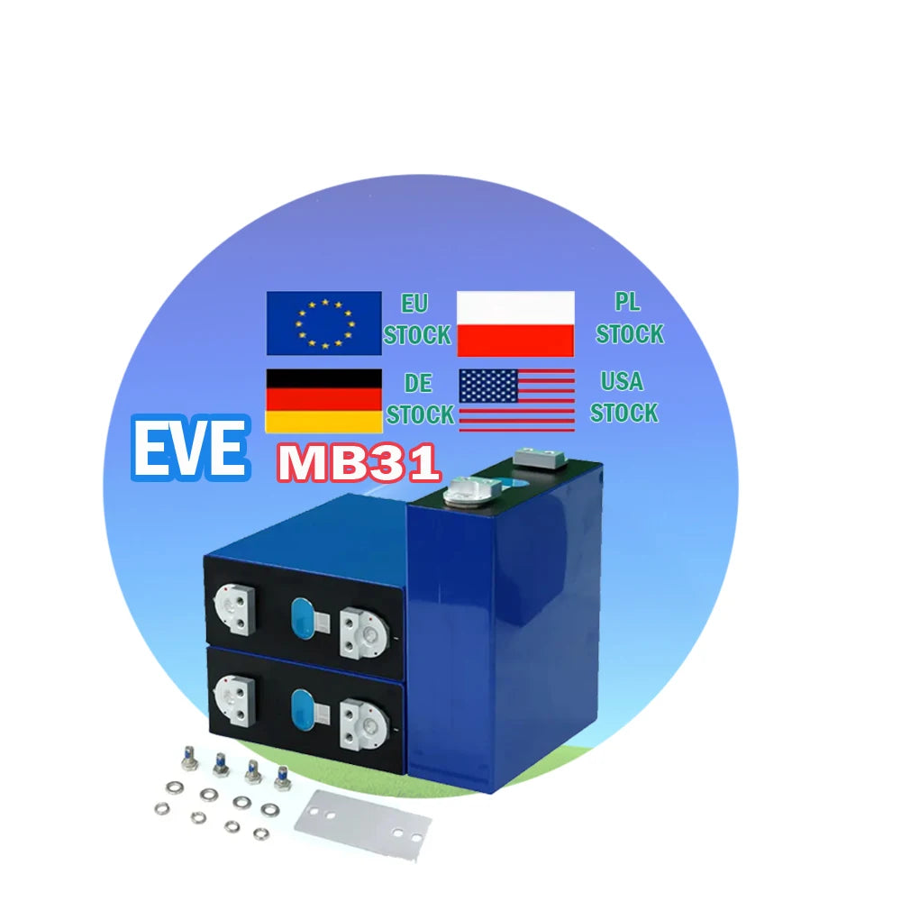 EU Stock EVE 314Ah Original Welding LMB31 Grade A Double-hole 1C Charge/Discharge Lifepo4 Battery 330Ah Cells EU Stock