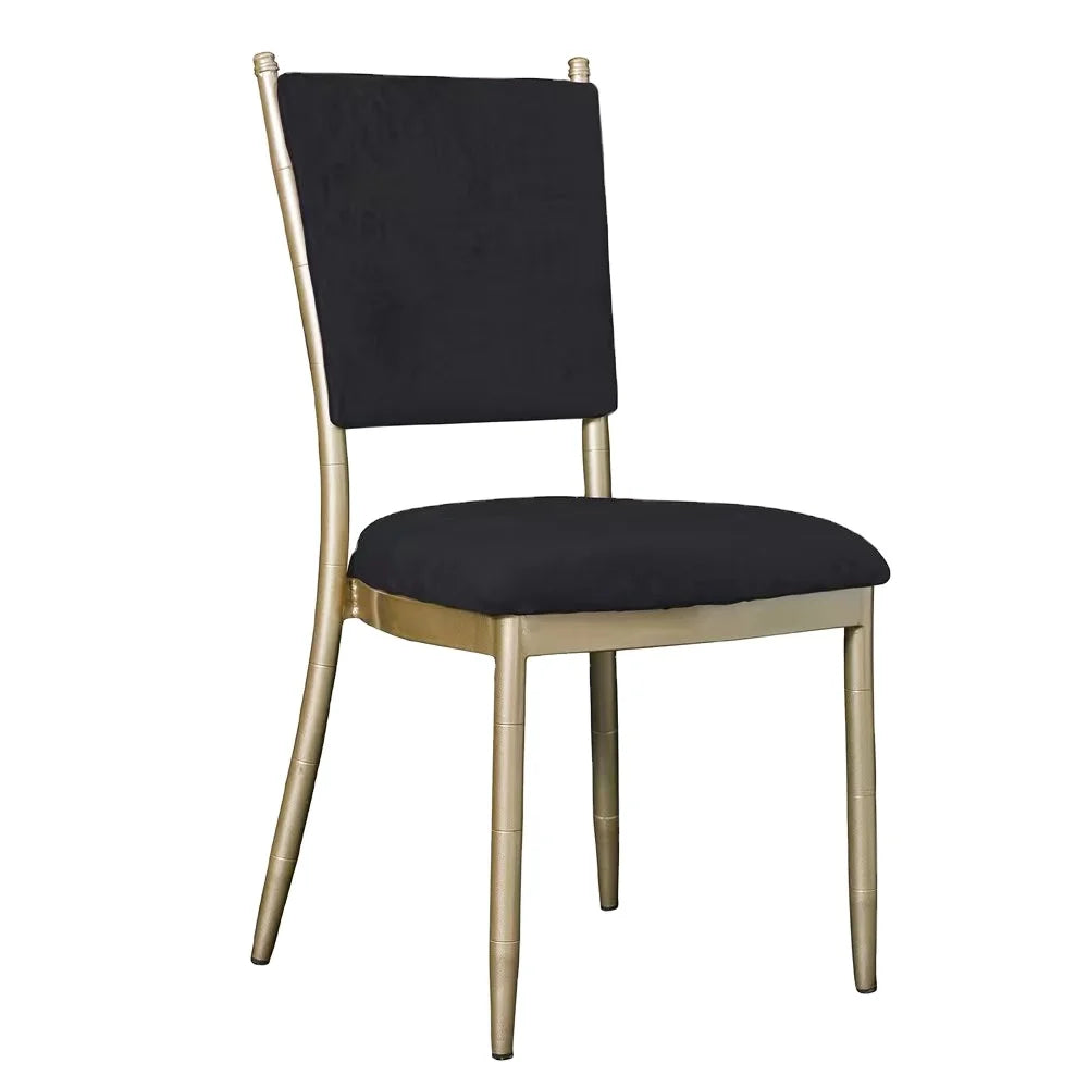 Latest Event Chairs Design Chiavari Dinning Chair in Black with Gold Base Suitable for Restaurants and Hotel Venues