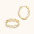 925 Sterling Silver Jewelry Moissanite Jewelry 925 Silver Earrings Twist Huggies Earrings Moissanite Earrings
