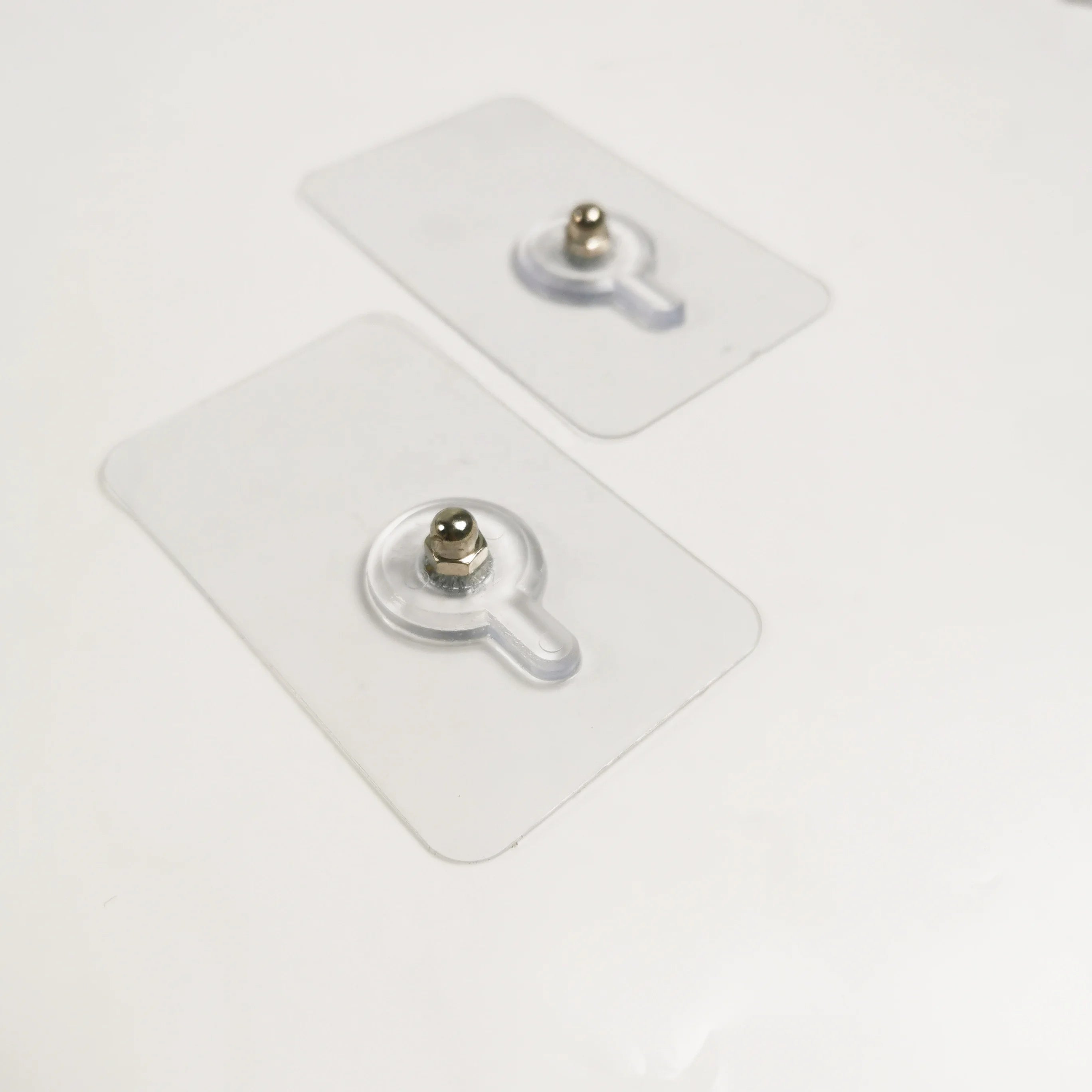 Heavy Duty Transparent Adhesive Hooks - Reusable & Durable