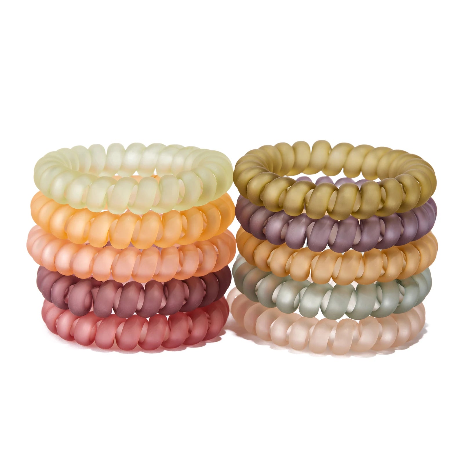Women Girls Classical Plastic Elastic Telephone Cord Hair Ties for Women Girls