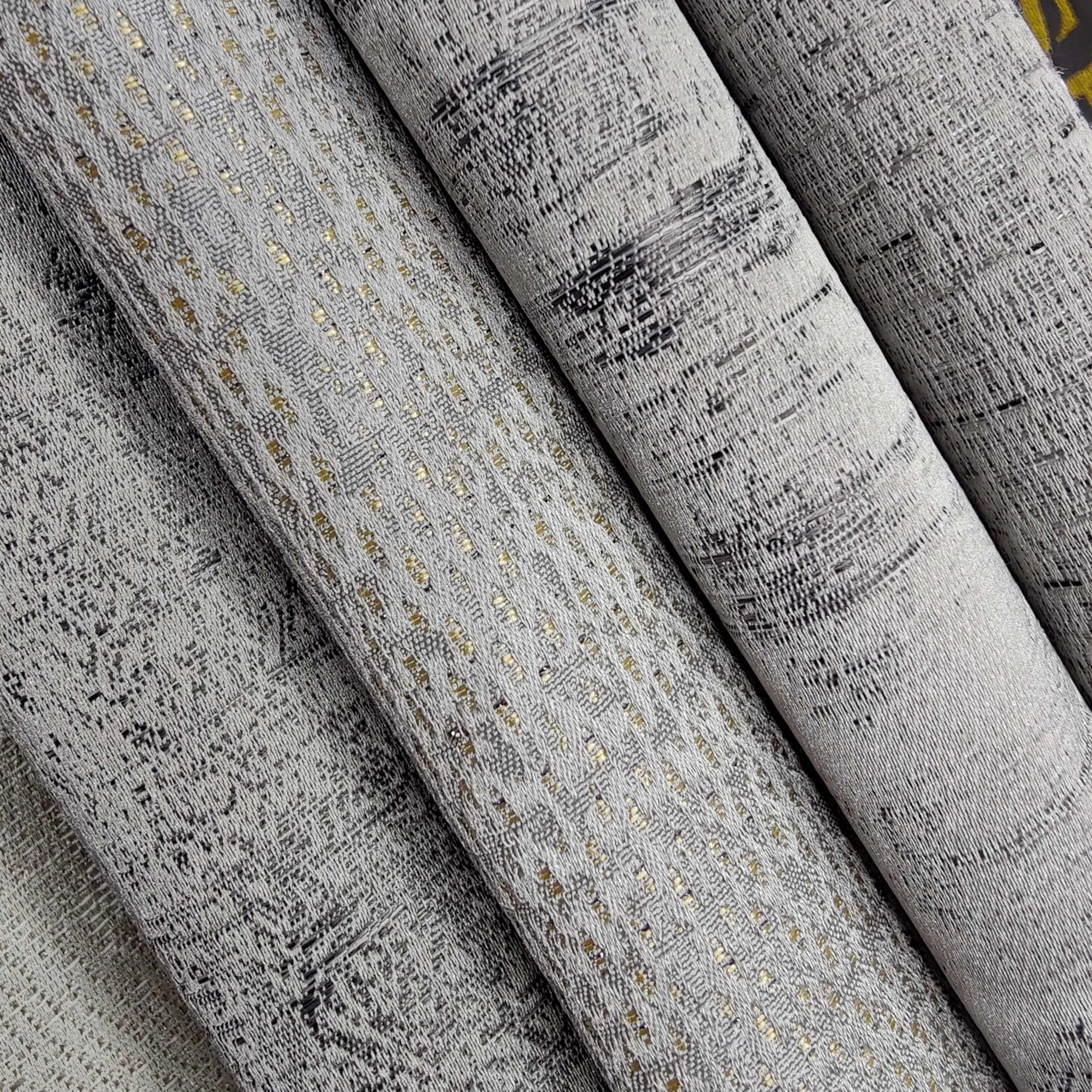 M&Y Newly Arrived Jacquard Fabric 100% Polyester Cotton Blend Shiny Good Drapery Blackout Curtain Fashionable Home Textiles