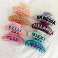 BSCI Factory YHJ Personalized Custom Women Hair Claw Clips Light Luxury Rhinestone Acetate Claw Clips Hair Claw