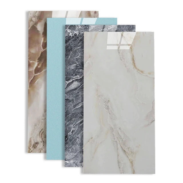 Bathroom Decor 3D Marble Tile Self Adhesive PVC Wall Sticker Peel and Stick Wall Tiles