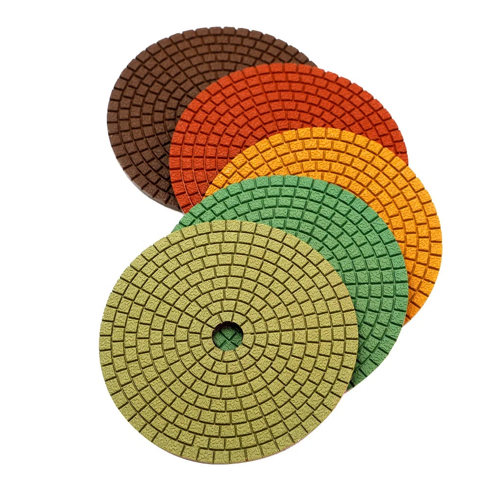 TRUE SHINE 4 inch ceramic bond diamond wet polishing pads for granite marble quartz manufacturer