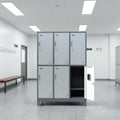 Health and Safety Cabinets 6-door Employee Health and Safety Clothing Wardrobe with 6 Door Metal Locker