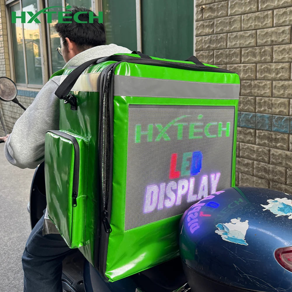 High Quality Waterproof Oxford Fabric Motorcycle LED Food Delivery Box