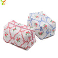 YY Quilted Bow Makeup Bag Cute Bow Pencil Pouch Toiletry Organizer Bag Puffy Makeup Bag Preppy Zipper Pouch for Women and Girl
