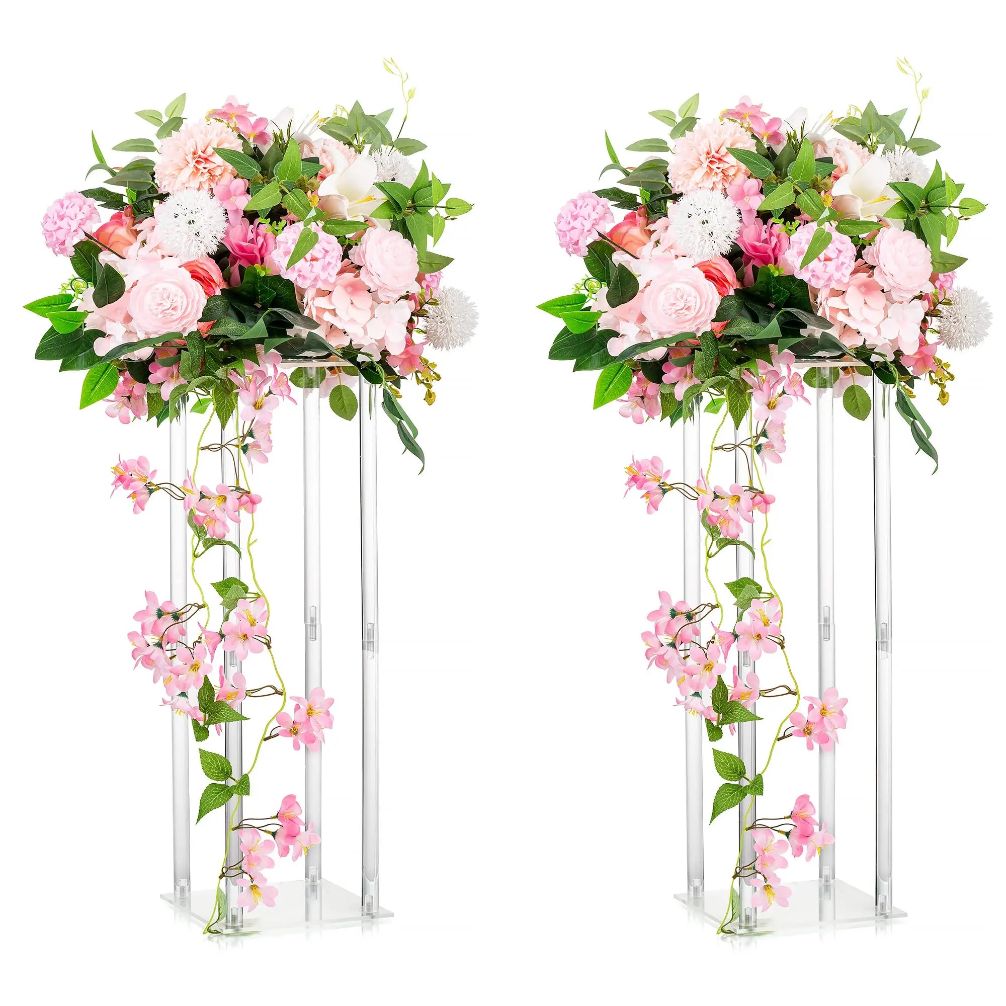 Professional Modern Lightweight Wedding Decoration Supplies Tall Clear Summer Garden Wedding Table Centerpiece Wedding Event
