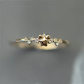 Unique Design Shooting Star Minimalist Jewelry 925 Cubic Zirconia Ring