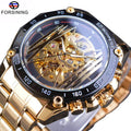 Forsining Mens Watches Gift Sport Design Transparent Skeleton Dial Silver Stainless Steel Top New Luxury Automatic Watches