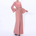 Maxi Dress Islamic Clothing Dubai Modest Pleated Abaya Dress Muslim Ramadan Cake Wrinkle Abaya