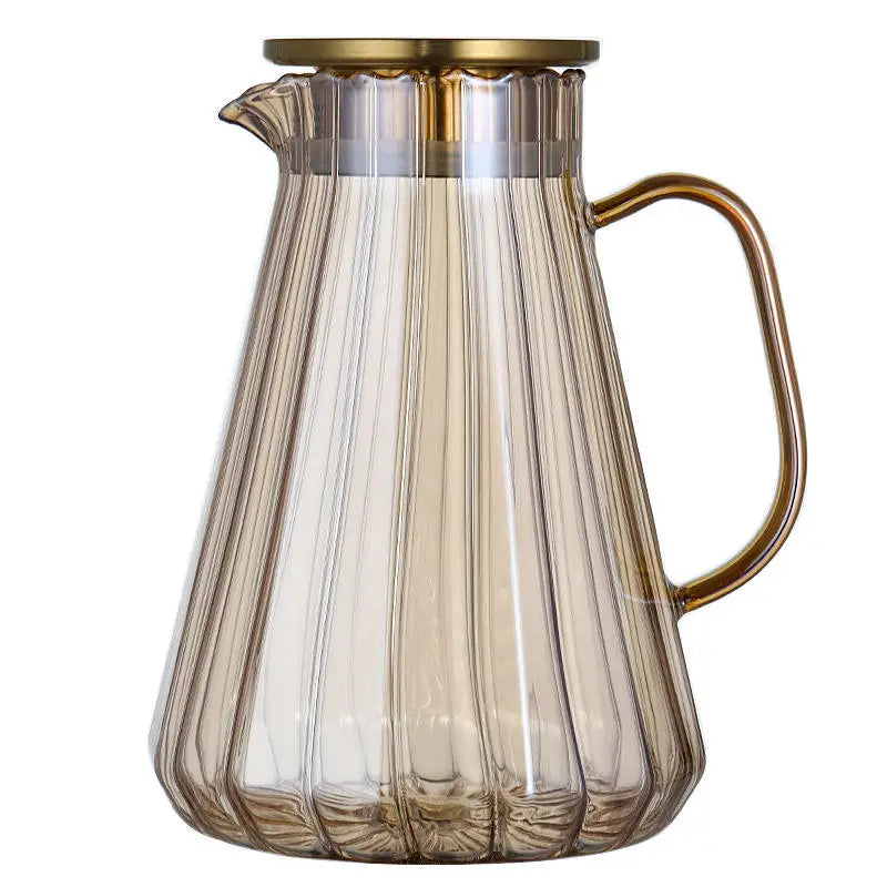 Colored Borosilicate Glass Cold Water Pitcher Pot With Cups Set