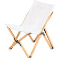 WOQI China Wholesale Solid Sandy Beach Lazy Seat Single Folding Beech Wooden Chair Backrest Stool