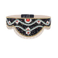 Bohemian Ethnic Body Chain Belt for Women Wide Elastic Beads Flower Statement for Girls Party and Wedding Jewelry