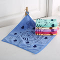 China Cheap Promotion High Quality Custom Cartoon Design Printed Wash Cloth Handkerchief Baby Kids Small Mini Hand Face Towel