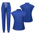 Free Shipping to Custom Breathable Women Nursing Suit Doctor Beautician Hospital Stretchy Nurse Medical Scrubs Uniform Set