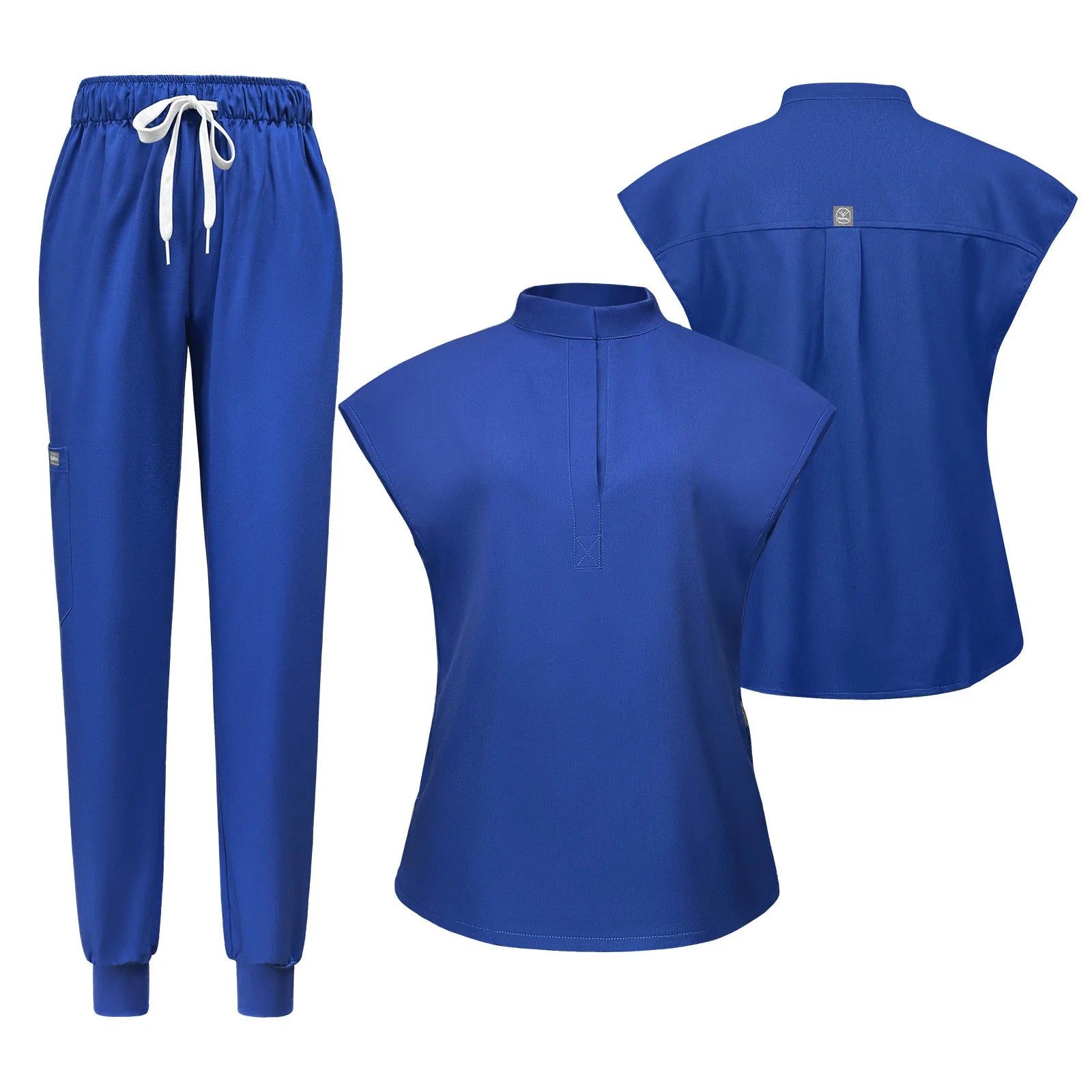 Free Shipping to Custom Breathable Women Nursing Suit Doctor Beautician Hospital Stretchy Nurse Medical Scrubs Uniform Set