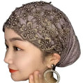 Factory Direct New Design Islamic Hijab Scarf with Lace Embroidery Beads Fashionable Muslim Lace Turban for Summer for Beach