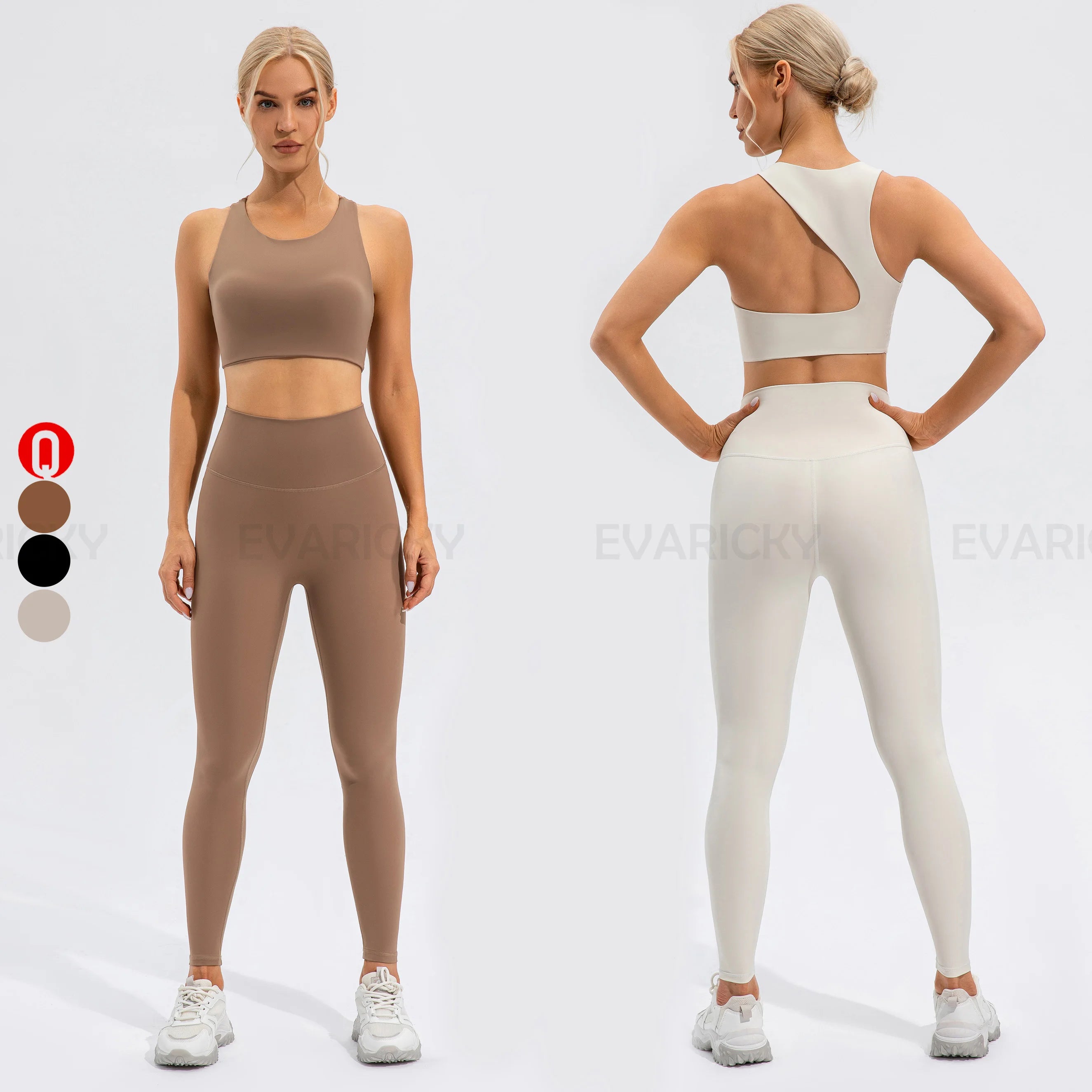 Wholesale Custom Women 2 Piece Sets Women Active Clothing Spring Summer High Waist Gym Leggings Yoga Outfit Two Piece Sets