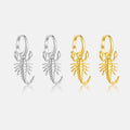 FUAMAY Fashion Jewelry Aretes 925 Sterling Silver Animal Earrings Hoop Scorpion Earrings