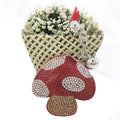 Velvet Bling Diamond Mushroom Keychain Mushroom Rhinestone Keychain Small Gifts Woman Bag Charm Pendant Hanging Decor Key Chains
