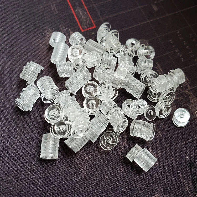 400pcs/bag Transparent Vinyl Pvc Heishi Disc Beads for DIY Making
