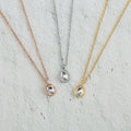 Dainty Cute Gold Plated Stainless Steel Water Drop Pendant Necklace Minimal Fashion for Mother's Day Gift
