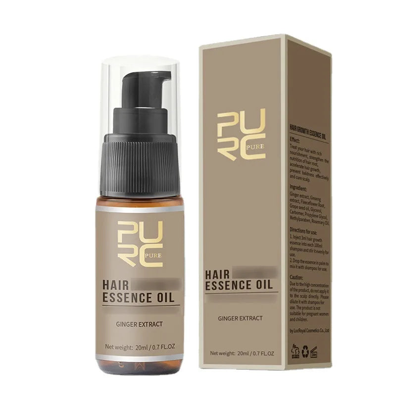 PURC Hair Care Ginger Hair Growth Essential Oil for Men Repair 20ml Refreshing Nourishing Oil