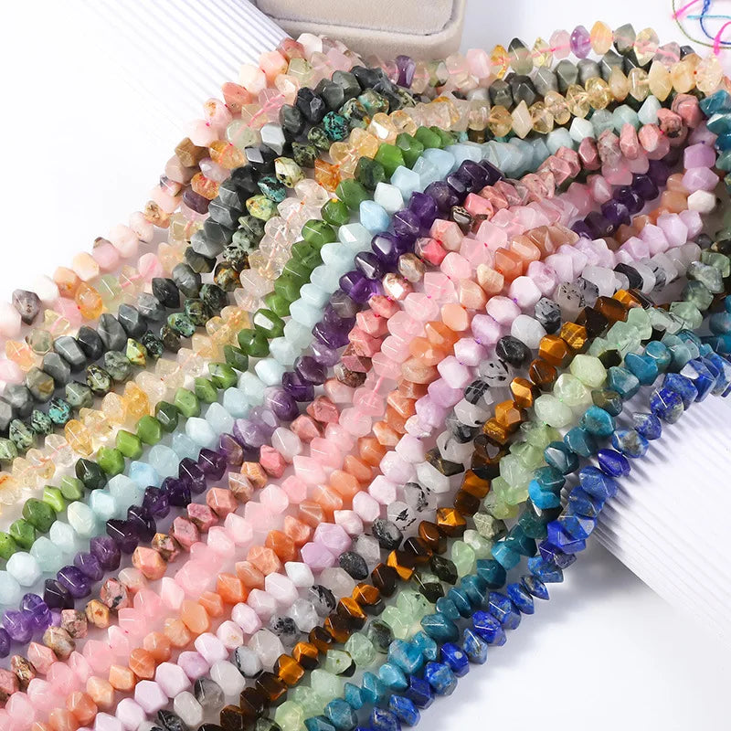 Hot Sale Natural pink Opal Wholesale 6*11mm Natural Stone Loose Round Beads for Bracelet Making