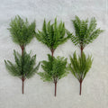 Wholesale Artificial 13-fork Soft Rubber Fern Leaf for DIY Plant Wall Decorative Flower Materials