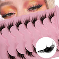 7 Pairs Cat Eye Lashes 10mm-20mm Winged Fox Natural Full Strip Eyelashes Wholesale Faux Mink Lashes